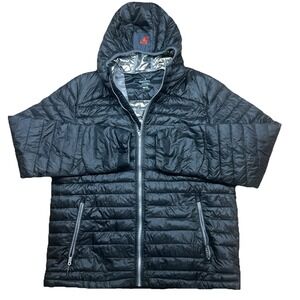 Elevate Men's Large‎ Hooded, Thermal Lined, Quilted, Black Puffer Jacket